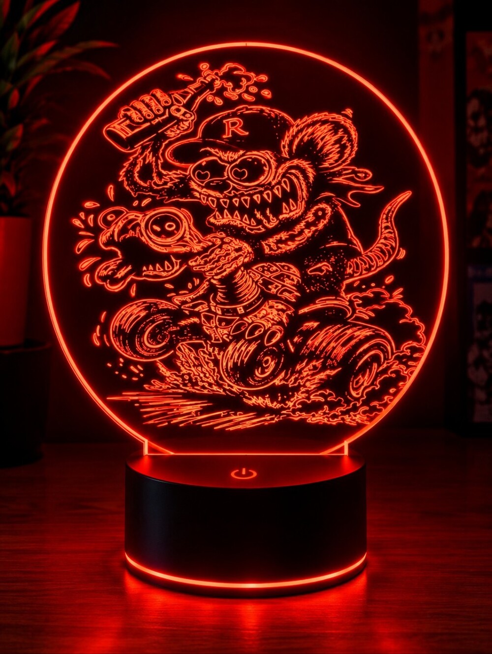 Rat Fink on a Hot Rod Turtle